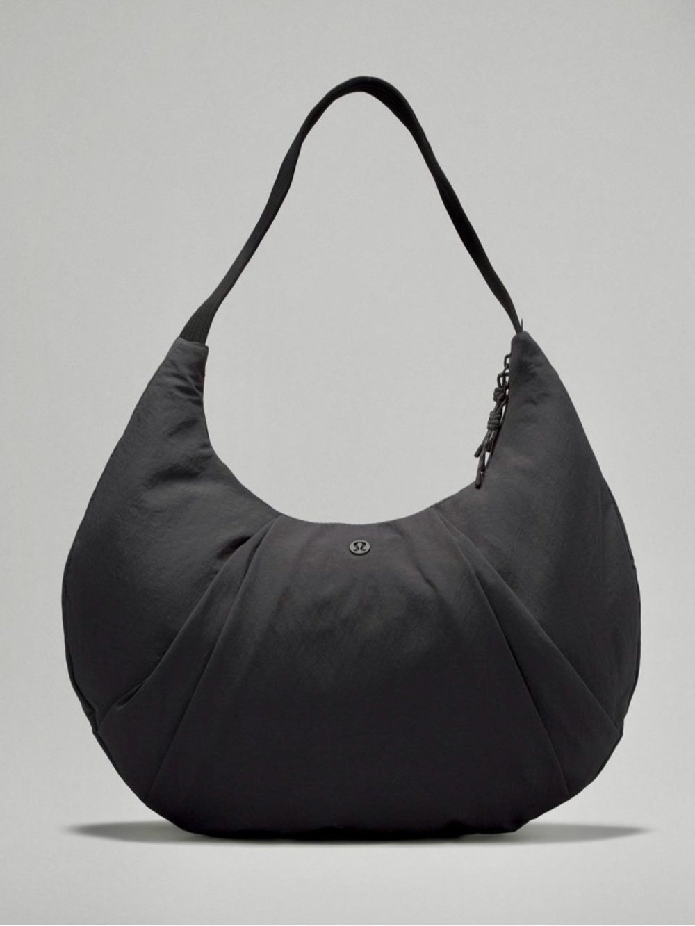 lululemon athletica Pleaded Black Crescent Hobo Shoulder Bag 10L